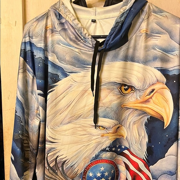 Two Eagle and Flag Graphic Hoodies Bundle - Picture 7 of 12